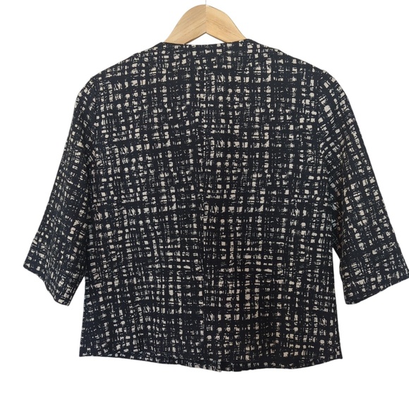 Michael Kors Textured Tweed Blazer 3/4 Sleeves - Picture 6 of 13